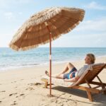 Costway Ombrellone di paglia PP da giardino e ombrellone portatile, Ombrellone tiki hawaiano 175cm e ombrellone da spiaggia 200cm - immagine 2