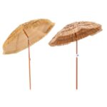 Costway Ombrellone di paglia PP da giardino e ombrellone portatile, Ombrellone tiki hawaiano 175cm e ombrellone da spiaggia 200cm