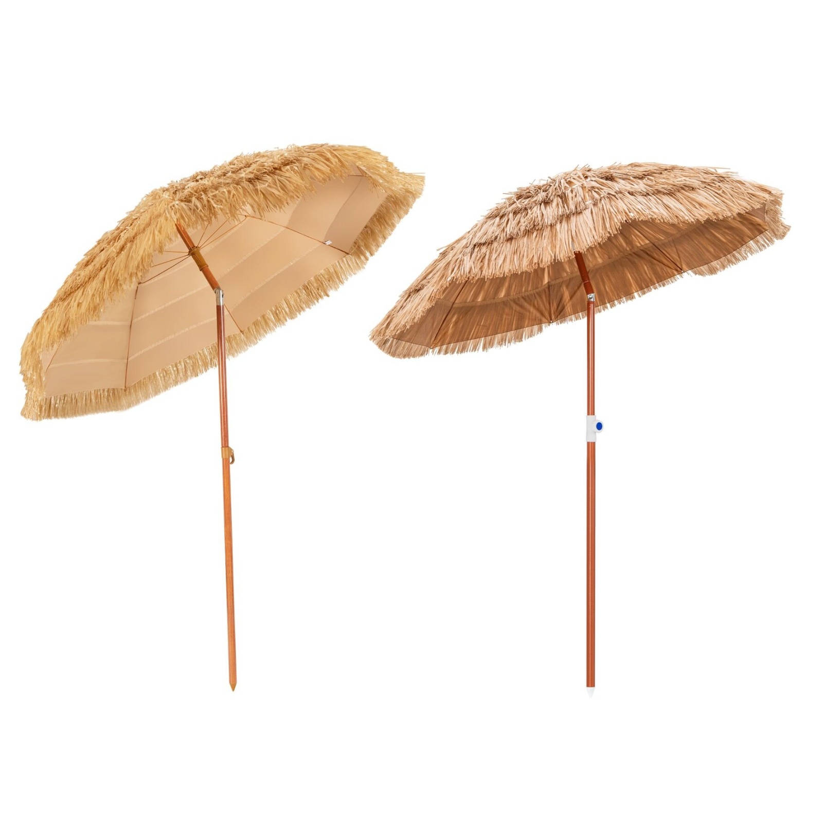 Ombrellone-di-paglia-PP-da-giardino-e-ombrellone-portatile-mediaId105218342-1785476160.jpg Costway Ombrellone di paglia PP da giardino e ombrellone portatile, Ombrellone tiki hawaiano 175cm e ombrellone da spiaggia 200cm - immagine 1