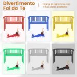 Costway Panchina da esterno in legno di acacia per 2 persone con schienale e braccioli, Panchina da giardino capacità 360 kg per veranda cortile prato e piscina Modello 3 - immagine 8