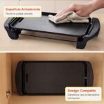 Costway Piastra elettrica con rivestimento antiaderente per interno ed esterno, Piastra grill da tavolo per bbq e campeggio - immagine 7