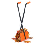 Costway Pinza raccogli fogli metallo impugnatura antiscivolo ergonomica, Rastrello fogli ganasce ampie plastica giardino prato