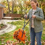 Costway Pinza raccogli fogli metallo impugnatura antiscivolo ergonomica, Rastrello fogli ganasce ampie plastica giardino prato - immagine 2