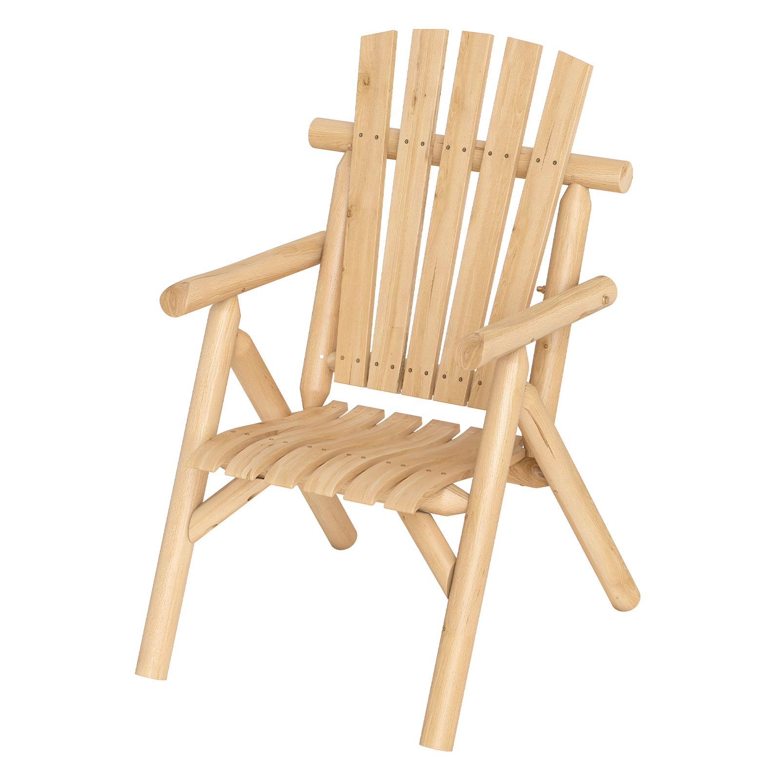 Poltrona-da-esterno-in-legno-con-braccioli-schienale-alto-e-seduta-a-doghe-portata-150-kg-mediaId104250365-1778487930.jpg Costway Poltrona da esterno in legno con braccioli schienale alto e seduta a doghe portata 150 kg, Sedia da giardino singola Naturale - immagine 1