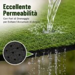 Costway Prato sintetico giardino, 5 x 1 m rotolo di erba artificiale 20 mm - immagine 10