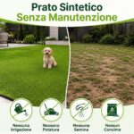 Costway Prato sintetico giardino, 5 x 1 m rotolo di erba artificiale 20 mm - immagine 7