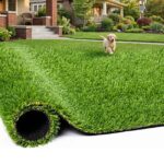 Costway Prato sintetico giardino, 5 x 1 m rotolo di erba artificiale 20 mm - immagine 3