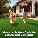 Costway Prato sintetico giardino con fori di drenaggio realistico e resistente, Tappeto manto erboso per giardino terrazza e balcone - immagine 6