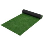 Costway Prato sintetico giardino con fori di drenaggio realistico e resistente, Tappeto manto erboso per giardino terrazza e balcone - immagine 3