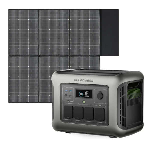 ALLPOWERS Generatore Solare 1600W (R1500 LITE + SP039 Pannello Solare 600W) - R1500 LITE+1* (SP039 Pannello solare 600W)