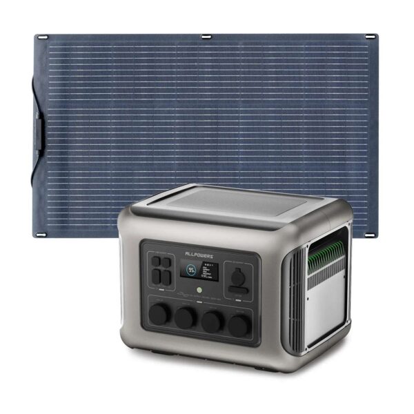 ALLPOWERS Generatore Solare 2500W (R2500 V2 + SF100 Pannello Solare Flexible 100W) - R2500 V2+1* (SF100 100W Pannello solare)