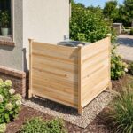 Costway Recinto da giardino in legno massello montaggio facile, Recinzione esterno a 2 pannelli schermo ventilato copri Naturale 2 Pezzi - immagine 3