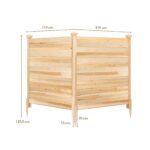 Costway Recinto da giardino in legno massello montaggio facile, Recinzione esterno a 2 pannelli schermo ventilato copri Naturale 2 Pezzi - immagine 6