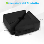 Costway Sacchi di sabbia universale per ombrellone da giardino, Quadrato pesi per base ombrello portatile Nero - immagine 3
