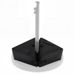Costway Sacchi di sabbia universale per ombrellone da giardino, Quadrato pesi per base ombrello portatile Nero - immagine 2