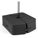 Costway Sacco di sabbia portatile per ombrellone da giardino, Pentagonale pesi per base ombrello Nero - immagine 2