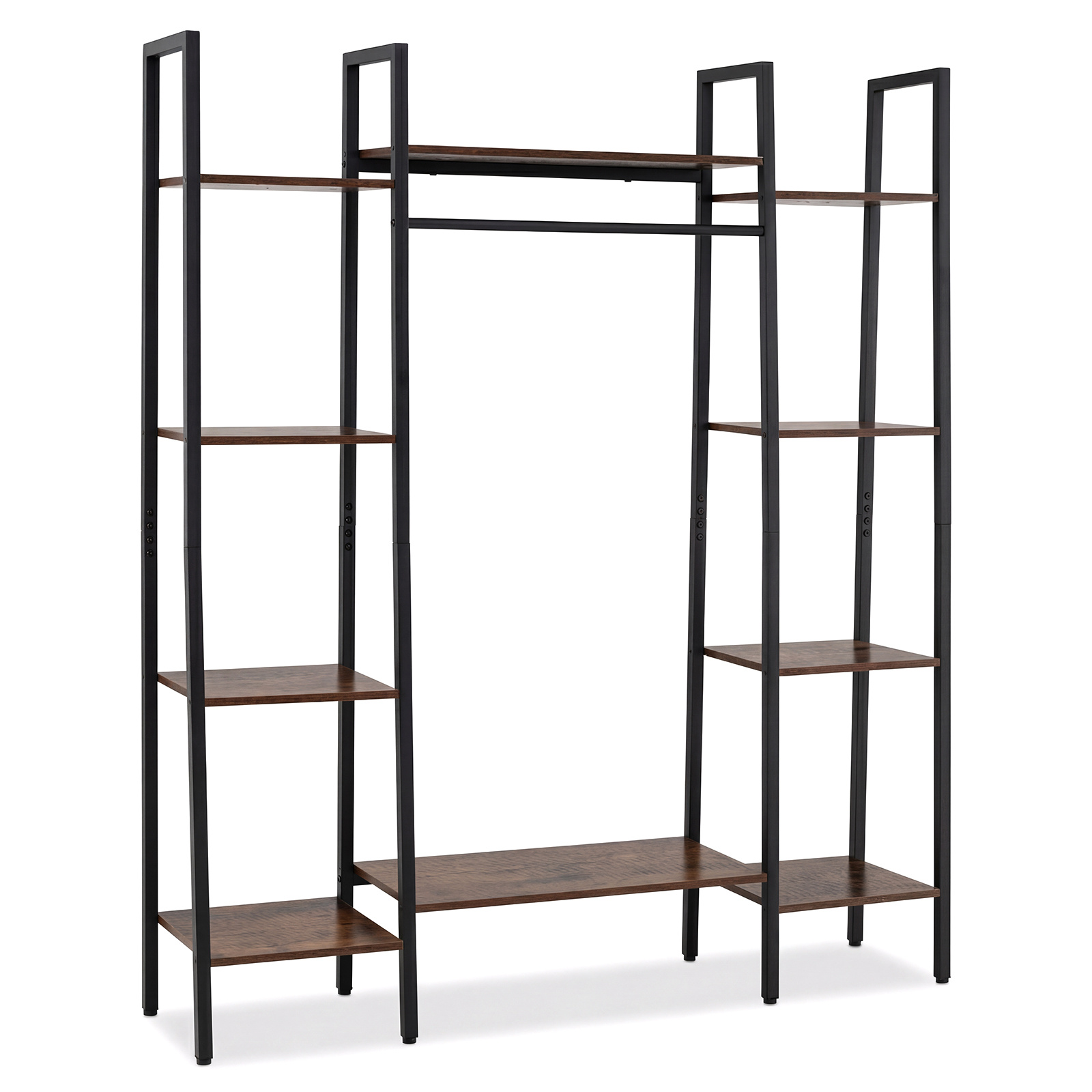 Scaffale-portapiante-in-legno-e-metallo-con-luci-regolabili-mediaId104238176-1778121495.jpg Costway Scaffale portapiante in legno e metallo con luci regolabili, Fioriera alta a 10 ripiani stand supporto espositivo stile industriale - immagine 1