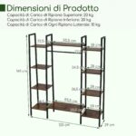 Costway Scaffale portapiante in legno e metallo con luci regolabili, Fioriera alta a 10 ripiani stand supporto espositivo stile industriale - immagine 6