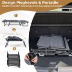 Costway Sedia a sdraio pieghevole con schienale reclinabile 6 posizioni e poggiatesta ergonomico, Letto da esterno con struttura in metallo 185 x 60,5 x 38 cm - immagine 11