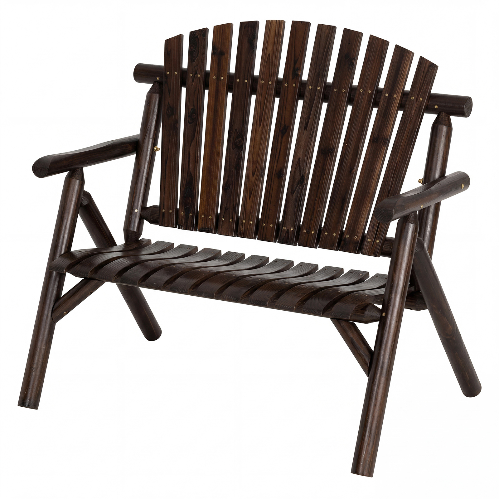Sedia-da-giardino-2-posti-in-legno-con-braccioli-schienale-alto-e-seduta-a-doghe-portata-300-kg-mediaId104250368-1778486703.jpg Costway Sedia da giardino 2 posti in legno con braccioli schienale alto e seduta a doghe portata 300 kg, Panca da giardino adirondack Marrone - immagine 1