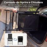 Costway Set 2 sedie da esterno con braccioli schienale regolabile tessuto traspirante, Sedia pieghevole per balcone terrazza campeggio Nero - immagine 7