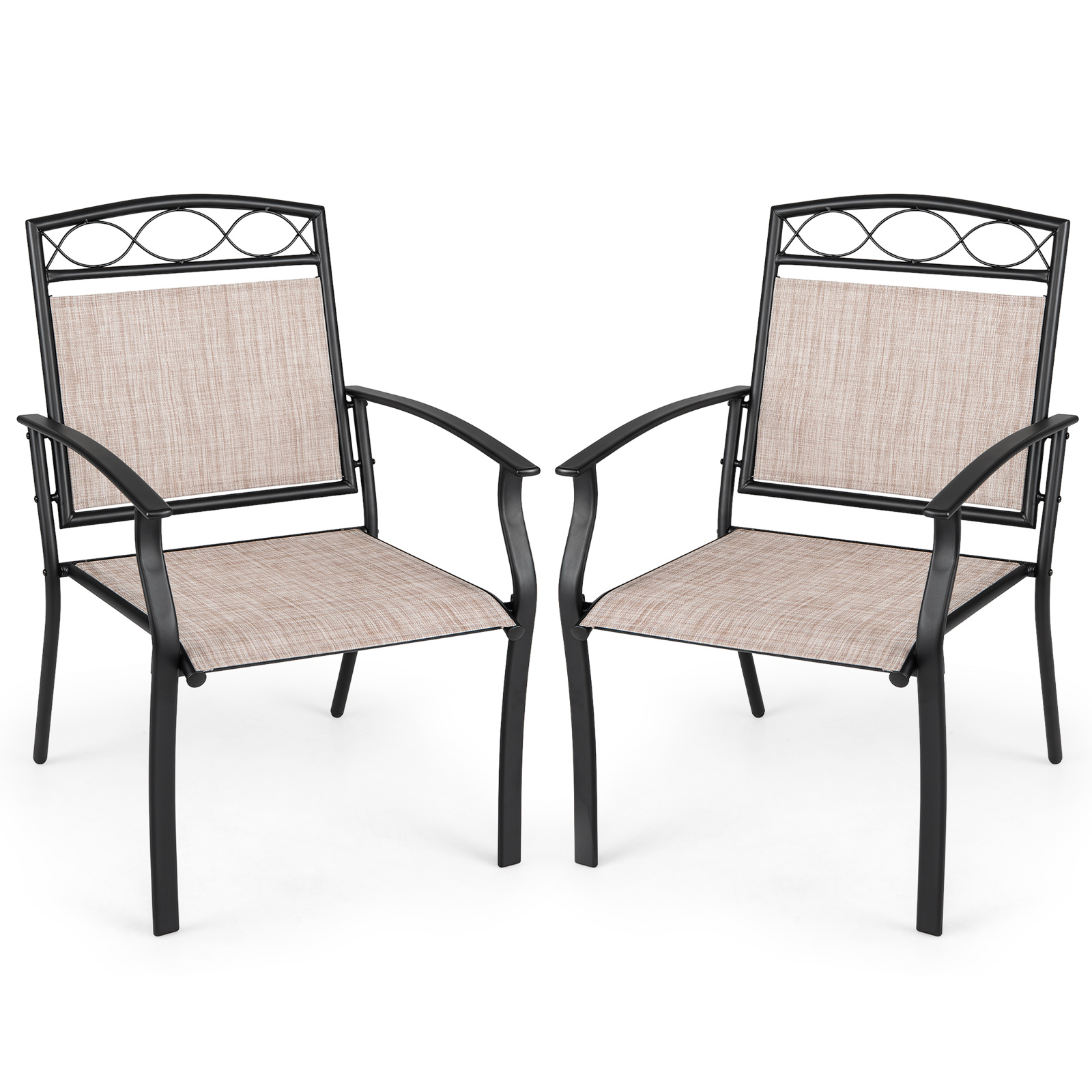 Set-da-2-sedie-da-giardino-con-schienale-e-braccioli-poltrone-ergonomiche-mediaId105174061-1784164652.jpg Costway Set da 2 sedie da giardino con schienale e braccioli poltrone ergonomiche, Sedie da terrazza in tessuto con ampia seduta - immagine 1