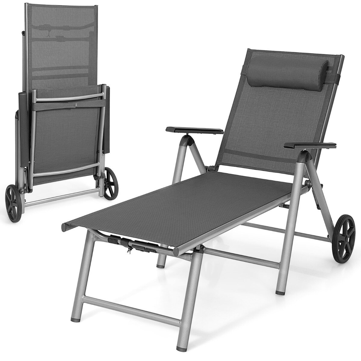Set-di-2-sedia-a-sdraio-da-esterno-in-alluminio-con-schienale-regolabile-in-7-posizioni-mediaId105190391-1784616379.jpg Costway Set di 2 sedia a sdraio da esterno in alluminio con schienale regolabile in 7 posizioni, Lettino pieghevole reclinabile - immagine 1
