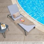 Costway Set di 2 sedia a sdraio da patio lounge con 6 posizioni regolabili, Sedia reclinabile in acciaio resistente e tessuto in PE - immagine 3