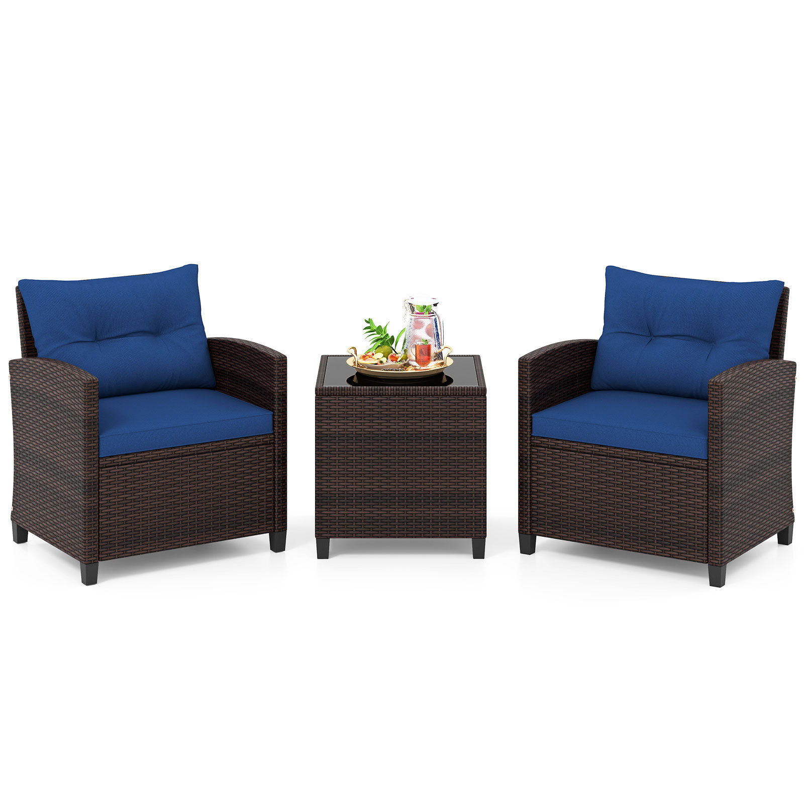 Set-di-3-mobili-da-patio-con-4-cuscini-rimovibili-mediaId104447907-1781242267.jpg Costway Set di 3 mobili da patio con 4 cuscini rimovibili, Set di 2 sedie e 1 tavolino in rattan con piano in vetro Blu scuro - immagine 1
