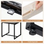 Costway Set salotto da giardino in rattan con 2 poltrone a dondolo tavolino e cuscini, Set mobili da eterno Beige - immagine 7