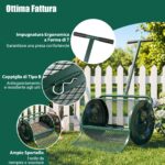 Costway Spargitore di compost con manico a t per semina e piantagione, Spargitore di letame e terreno per giardino Verde - immagine 6