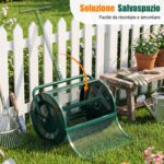 Costway Spargitore di compost con manico a t per semina e piantagione, Spargitore di letame e terreno per giardino Verde - immagine 7