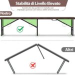 Costway Tavolo pieghevole portatile da 180 cm e panca pieghevole in plastica, Tavolo da campeggio e sedile portatile pieghevole a metà Marrone - immagine 13