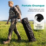 Costway Tenda a gazebo 3x3 m con installazione istantanea e tettuccio argento, Gazebo portatile completo di accessori per campeggio ed eventi Nero - immagine 7