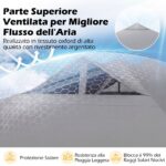Costway Tenda a gazebo 3x3 m con installazione istantanea e tettuccio argento, Gazebo portatile completo di accessori per campeggio ed eventi Grigio - immagine 6