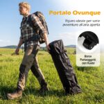 Costway Tenda a gazebo 3x3 m con installazione istantanea e tettuccio argento, Gazebo portatile completo di accessori per campeggio ed eventi Grigio - immagine 11