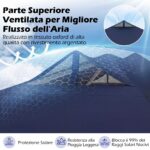 Costway Tenda a gazebo 3x3 m con installazione istantanea e tettuccio argento, Gazebo portatile completo di accessori per campeggio ed eventi Blu - immagine 10