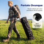 Costway Tenda a gazebo 3x3 m con installazione istantanea e tettuccio argento, Gazebo portatile completo di accessori per campeggio ed eventi Blu - immagine 11
