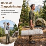 Costway Tenda da campeggio pop-up 2-4 persone 2 camere impermeabile, Tenda automatica con tettoia rimovibile e finestre e borsa - immagine 6