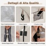 Costway Tenda da campeggio pop-up 2-4 persone 2 camere impermeabile, Tenda automatica con tettoia rimovibile e finestre e borsa - immagine 7