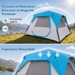 Costway Tenda pop-up con tettoia rimovibile per 5-6 persone - immagine 5