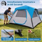 Costway Tenda pop-up con tettoia rimovibile per 5-6 persone - immagine 7