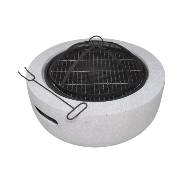 Camino barbecue a legna Dahlia in Grigio Cemento Field & Flame; 60x60x25 cm (LxLxH); grigio
