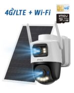 IMOU AOV Dual 3K 5+5MP 4G LTE e Wi-Fi 2.4GHz — 5MP 3K con pannello solare + scheda SIM + scheda di memoria da 64GB / Nessuno