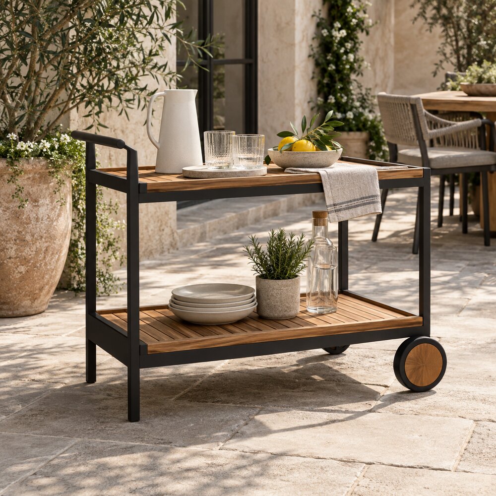 Carrello di servizio da giardino — ambientazione illustrativa CIELIVA