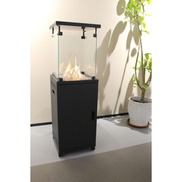Riscaldatore a gas da esterno, quadrato 10,5 kW Stalgast; 42x136 cm (LxH); nero