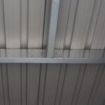 Costway Casetta da giardino per gli utensili 213x130x173cm in lamiera d'acciaio Grigio - immagine 7