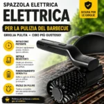 Spazzola elettrica USB-C per barbecue con testa orientabile