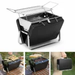 Barbecue portatile a carbone pieghevole a valigetta