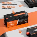 LiTime 12V 200Ah Plus – Batteria LiFePO4 con BMS 200A – immagine 7